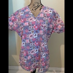BREAST CANCER AWARENESS ABSOLUTE SCRUB TOP SZ Med